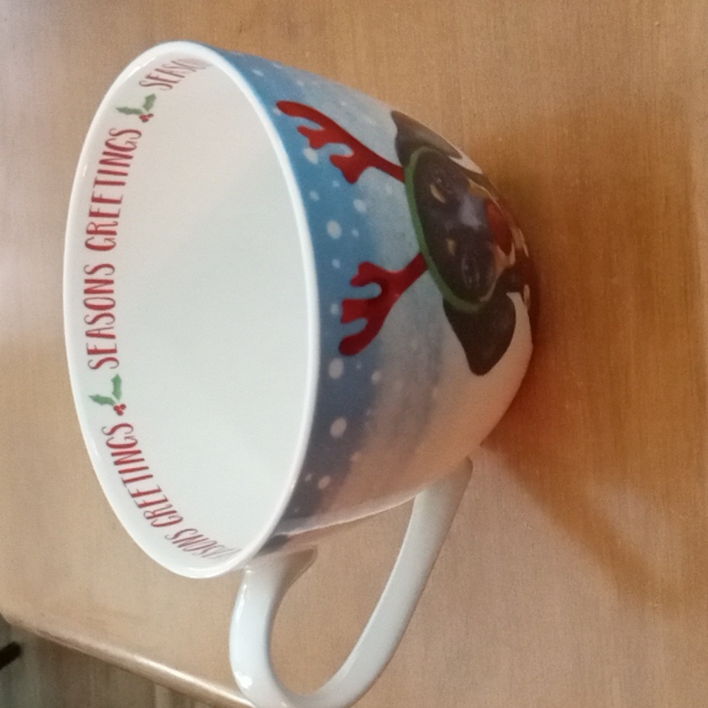 Portobello by Design Reindeer Dog Seasons Greetings Mug